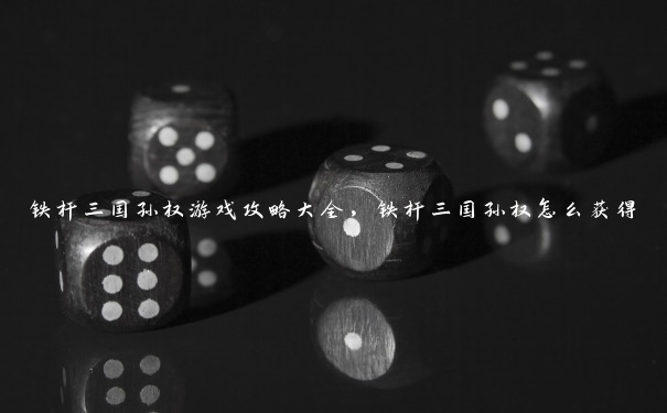 铁杆三国孙权游戏攻略大全,铁杆三国孙权怎么获得
